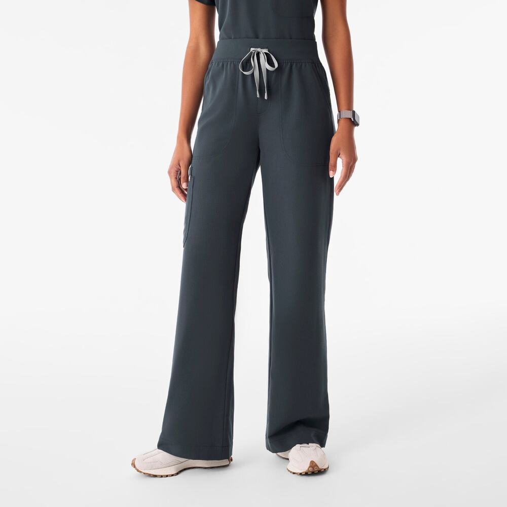 Figs Dark Harbor Navy Isabel Wide Leg Scrub Pant XS Regular NWOT